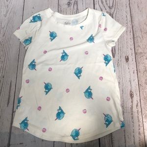 Justice narwhal shirt